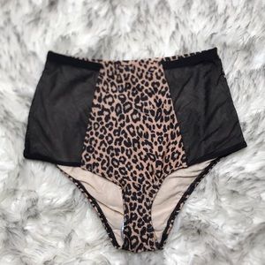 American Apparel Leopard Print Swim Bottoms NWT